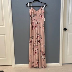 Pink Floral Maxi dress, brand new with tags, never worn